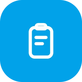 Clipboard icon for survey and research platforms